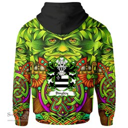 ScotsTee Shop Welsh Bingley of Flint Coat of Arms Family Crest Wales Hoodie Celtic Green Man Hoodie