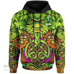 ScotsTee Shop Welsh Ashley Caernarfon Coat of Arms Family Crest Wales Hoodie Celtic Green Man Hoodie