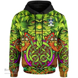 ScotsTee Shop Welsh Cradock of Newton Pembrokeshire Coat of Arms Family Crest Wales Hoodie Celtic Green Man Hoodie