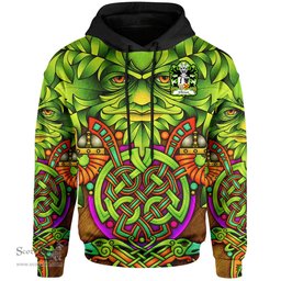 ScotsTee Shop Welsh Gilman Claims descent from Cilmin Troed ddu Coat of Arms Family Crest Wales Hoodie Celtic Green Man Hoodie
