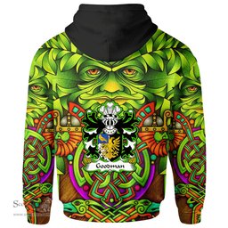 ScotsTee Shop Welsh Goodman of Ruthin Denbighshire Coat of Arms Family Crest Wales Hoodie Celtic Green Man Hoodie