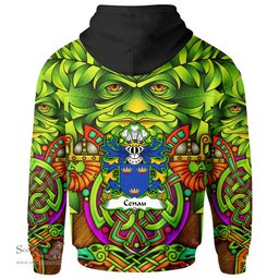 ScotsTee Shop Welsh Cenau AP COEL GODEBOG Coat of Arms Family Crest Wales Hoodie Celtic Green Man Hoodie