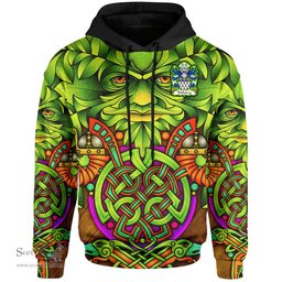 ScotsTee Shop Welsh Fitzharry of Wales Coat of Arms Family Crest Wales Hoodie Celtic Green Man Hoodie