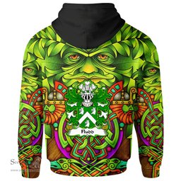 ScotsTee Shop Welsh Fludd Thomas of Kent family of Welsh origin Coat of Arms Family Crest Wales Hoodie Celtic Green Man Hoodie