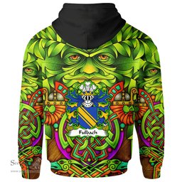 ScotsTee Shop Welsh Fulbach or Filbech of Marloes of Pembrokeshire Coat of Arms Family Crest Wales Hoodie Celtic Green Man Hoodie