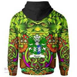 ScotsTee Shop Welsh Hector GADARN The Strong Coat of Arms Family Crest Wales Hoodie Celtic Green Man Hoodie