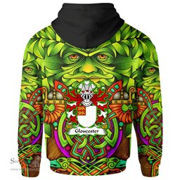 ScotsTee Shop Welsh Gloucester mother was heiress to Fitzhamon Coat of Arms Family Crest Wales Hoodie Celtic Green Man Hoodie