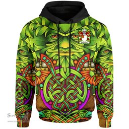 ScotsTee Shop Welsh Gloucester mother was heiress to Fitzhamon Coat of Arms Family Crest Wales Hoodie Celtic Green Man Hoodie