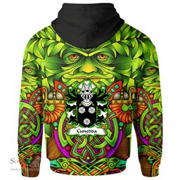 ScotsTee Shop Welsh Cunedda WLEDIG Coat of Arms Family Crest Wales Hoodie Celtic Green Man Hoodie