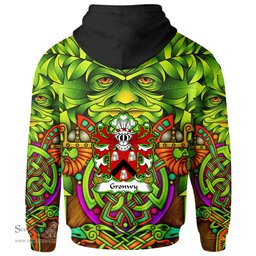 ScotsTee Shop Welsh Gronwy Fychan of Anglesey Coat of Arms Family Crest Wales Hoodie Celtic Green Man Hoodie