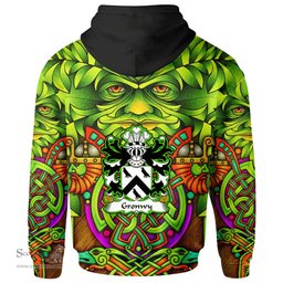 ScotsTee Shop Welsh Gronwy ab Einion ap Llywarch Coat of Arms Family Crest Wales Hoodie Celtic Green Man Hoodie