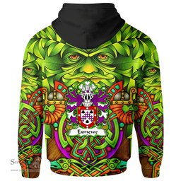 ScotsTee Shop Welsh Exmewe of Ruthin Denbighshire Coat of Arms Family Crest Wales Hoodie Celtic Green Man Hoodie