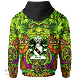 ScotsTee Shop Welsh Elbeth William Lord of or dElboeuf Coat of Arms Family Crest Wales Hoodie Celtic Green Man Hoodie