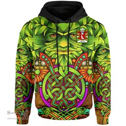 ScotsTee Shop Welsh Howell of Llys y fran Pembrokeshire Coat of Arms Family Crest Wales Hoodie Celtic Green Man Hoodie