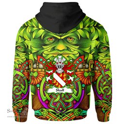 ScotsTee Shop Welsh Skull of Breconshire Coat of Arms Family Crest Wales Hoodie Celtic Green Man Hoodie