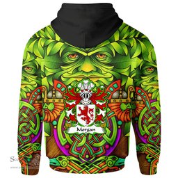 ScotsTee Shop Welsh Morgan Sir AP MAREDUDD Coat of Arms Family Crest Wales Hoodie Celtic Green Man Hoodie