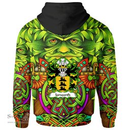 ScotsTee Shop Welsh Iorwerth SAIS Coat of Arms Family Crest Wales Hoodie Celtic Green Man Hoodie