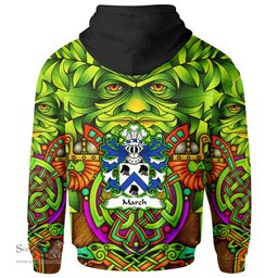 ScotsTee Shop Welsh March AP MEIRCHION Coat of Arms Family Crest Wales Hoodie Celtic Green Man Hoodie
