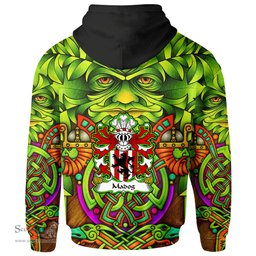 ScotsTee Shop Welsh Madog FYCHAN Coat of Arms Family Crest Wales Hoodie Celtic Green Man Hoodie