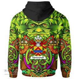 ScotsTee Shop Welsh Monmouth lords of Coat of Arms Family Crest Wales Hoodie Celtic Green Man Hoodie