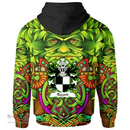 ScotsTee Shop Welsh Record of Tenby Pembrokeshire Coat of Arms Family Crest Wales Hoodie Celtic Green Man Hoodie