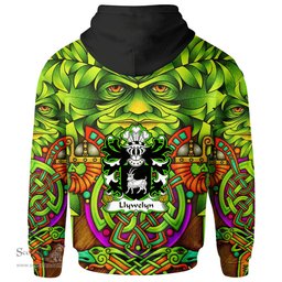 ScotsTee Shop Welsh Llywelyn AB EINION AP CELYNIN Coat of Arms Family Crest Wales Hoodie Celtic Green Man Hoodie