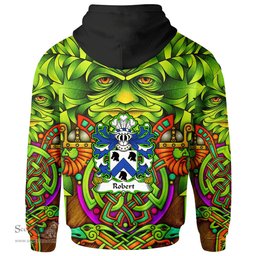 ScotsTee Shop Welsh Robert AP DAFYDD AP RHYS Coat of Arms Family Crest Wales Hoodie Celtic Green Man Hoodie