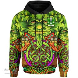 ScotsTee Shop Welsh Rhidrid FLAIDD of Penllyn Merionethshire Coat of Arms Family Crest Wales Hoodie Celtic Green Man Hoodie