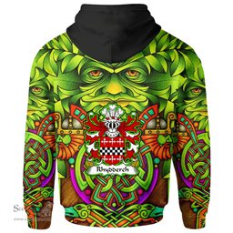 ScotsTee Shop Welsh Rhydderch LE GROS Coat of Arms Family Crest Wales Hoodie Celtic Green Man Hoodie