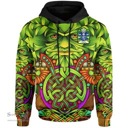 ScotsTee Shop Welsh Madog AP LLYWELYN AP GRIFFRI or Madock Coat of Arms Family Crest Wales Hoodie Celtic Green Man Hoodie