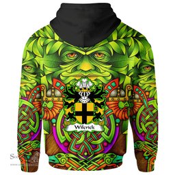 ScotsTee Shop Welsh Wilcrick of Monmouthshire Coat of Arms Family Crest Wales Hoodie Celtic Green Man Hoodie