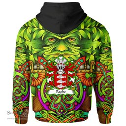 ScotsTee Shop Welsh Roche of Pembrokeshire Coat of Arms Family Crest Wales Hoodie Celtic Green Man Hoodie