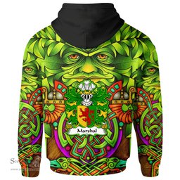 ScotsTee Shop Welsh Marshal Earls of Pembrokeshire Coat of Arms Family Crest Wales Hoodie Celtic Green Man Hoodie