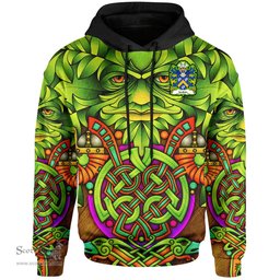 ScotsTee Shop Welsh Jenkin AP DAFYDD or JENKIN FYCHAN Coat of Arms Family Crest Wales Hoodie Celtic Green Man Hoodie
