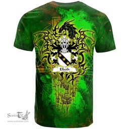 ScotsTee Shop Welsh Elbeth William Lord of or dElboeuf Coat of Arms Family Crest Wales T Shirt Celtic Dragon Castle Pattern T Shirt