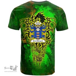ScotsTee Shop Welsh Gwrtheyrn GWRTHENEU King of the Britons Coat of Arms Family Crest Wales T Shirt Celtic Dragon Castle Pattern T Shirt