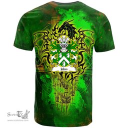 ScotsTee Shop Welsh John AP JENKIN AP MADOG Coat of Arms Family Crest Wales T Shirt Celtic Dragon Castle Pattern T Shirt