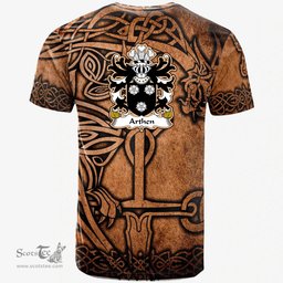 ScotsTee Shop Welsh Arthen AP SEISYLL Coat of Arms Family Crest Wales T Shirt Celtic Dragon Vintage T Shirt