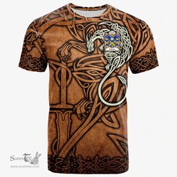 ScotsTee Shop Welsh Aubrey of Breconshire Coat of Arms Family Crest Wales T Shirt Celtic Dragon Vintage T Shirt