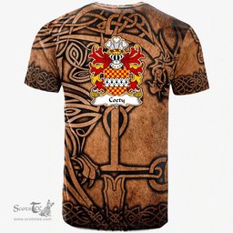 ScotsTee Shop Welsh Coety Lords of Coety Glamorganshire Coat of Arms Family Crest Wales T Shirt Celtic Dragon Vintage T Shirt