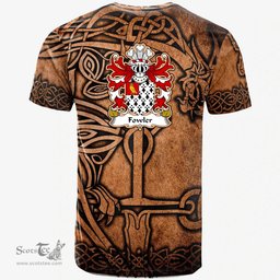 ScotsTee Shop Welsh Fowler Daughter m. Vaughan of Pant glas Coat of Arms Family Crest Wales T Shirt Celtic Dragon Vintage T Shirt