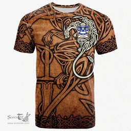 ScotsTee Shop Welsh Ernulph of Brynbuga Monmouthshire Coat of Arms Family Crest Wales T Shirt Celtic Dragon Vintage T Shirt