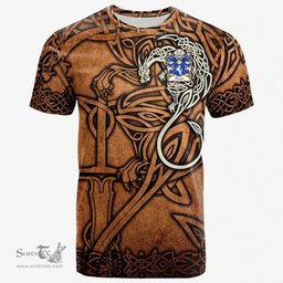 ScotsTee Shop Welsh Dwnn DON of Croesallgwn Carmarthenshire Coat of Arms Family Crest Wales T Shirt Celtic Dragon Vintage T Shirt