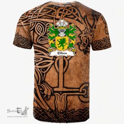 ScotsTee Shop Welsh Elfinn AP GWYDDNO Coat of Arms Family Crest Wales T Shirt Celtic Dragon Vintage T Shirt