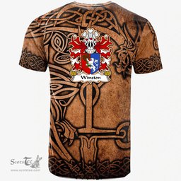 ScotsTee Shop Welsh Winston of Trewyn Monmouthshire Coat of Arms Family Crest Wales T Shirt Celtic Dragon Vintage T Shirt