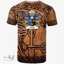 ScotsTee Shop Welsh Seisyll AP DYFNWAL Coat of Arms Family Crest Wales T Shirt Celtic Dragon Vintage T Shirt