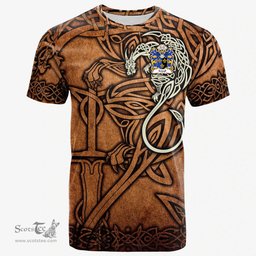 ScotsTee Shop Welsh Seisyll AP DYFNWAL Coat of Arms Family Crest Wales T Shirt Celtic Dragon Vintage T Shirt