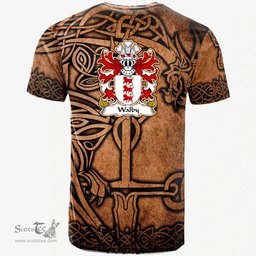 ScotsTee Shop Welsh Walby of Breconshire Coat of Arms Family Crest Wales T Shirt Celtic Dragon Vintage T Shirt