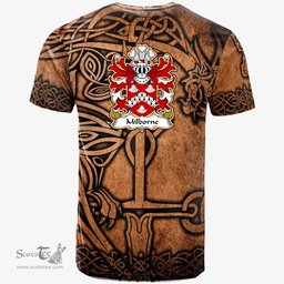 ScotsTee Shop Welsh Milborne of Herefordshire Coat of Arms Family Crest Wales T Shirt Celtic Dragon Vintage T Shirt