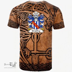ScotsTee Shop Welsh Stradling of St. Donats Glamorgan Coat of Arms Family Crest Wales T Shirt Celtic Dragon Vintage T Shirt